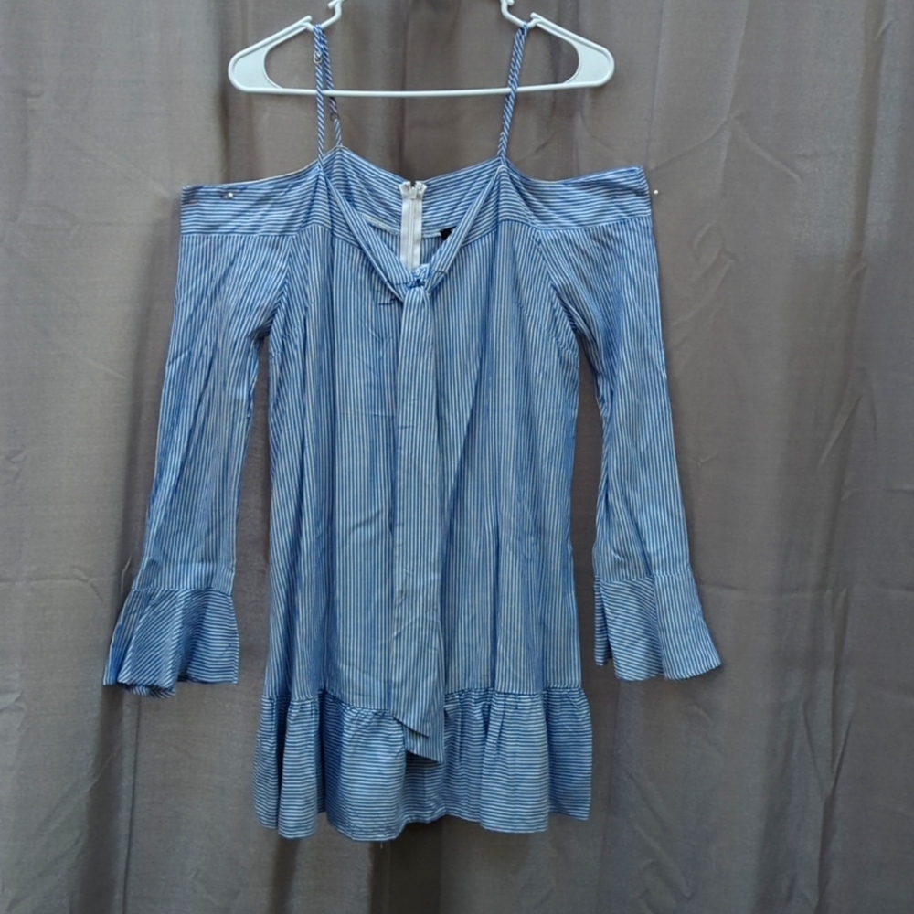 Shinestar pinstripe mini dress. Size large